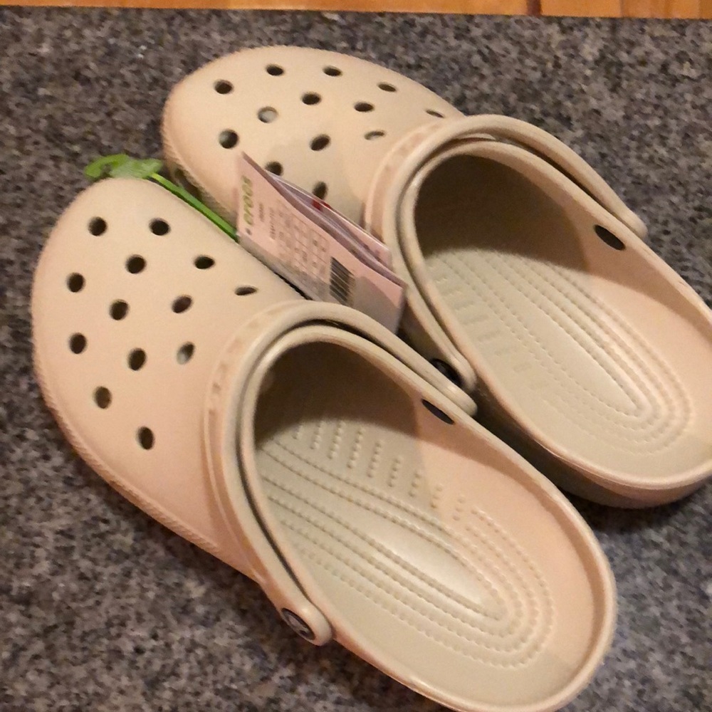 Crocs classic, new with tags, bone color
